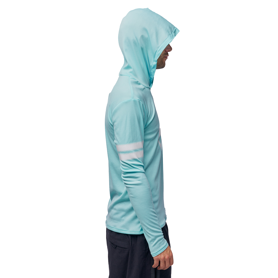 HOODED LONGSLEEVE CYAN