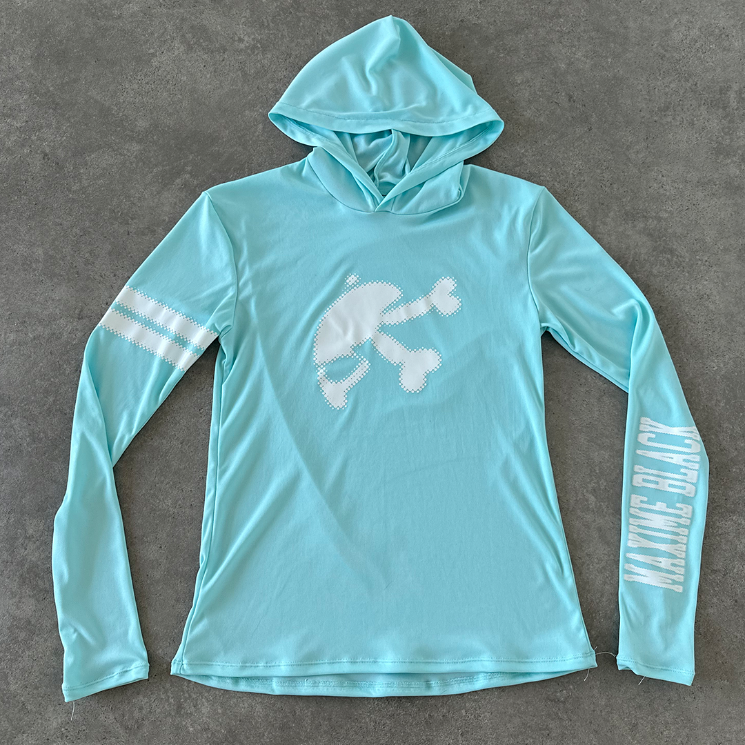 HOODED LONGSLEEVE CYAN