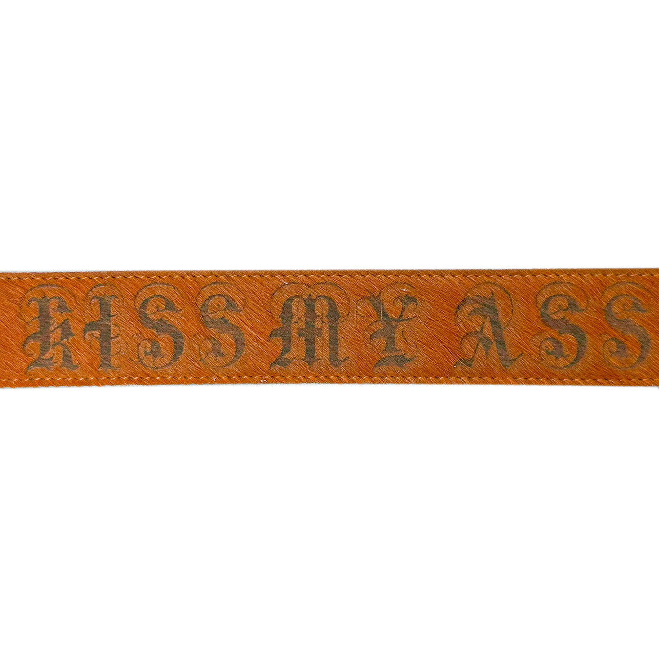 LASER TATTOO PONY HAIR BELT ORANGE