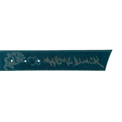 LASER TATTOO PONY HAIR BELT BLUE