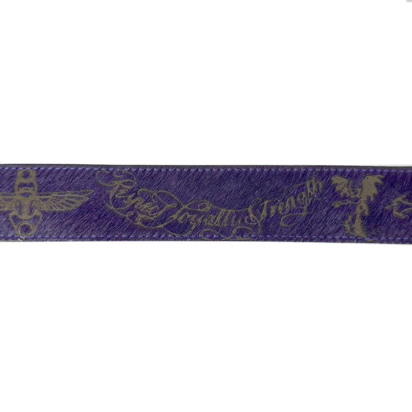 LASER TATTOO PONY HAIR BELT PURPLE