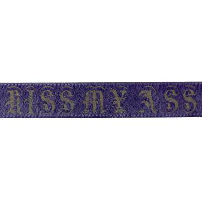 LASER TATTOO PONY HAIR BELT PURPLE