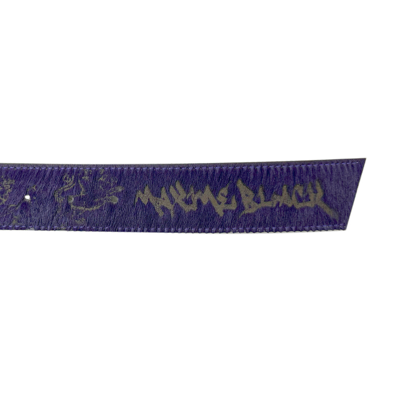 LASER TATTOO PONY HAIR BELT PURPLE