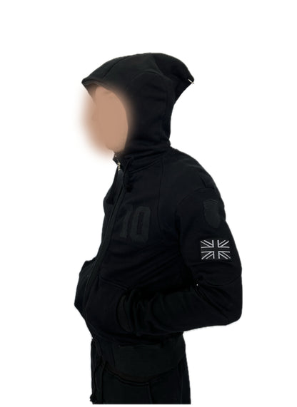 2Z BLACK  ZIP-UP  HOODIE